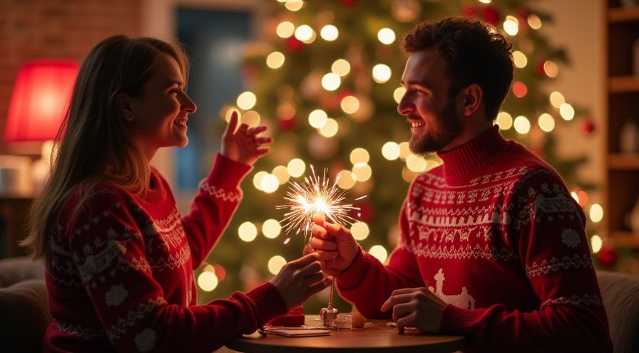 Weihnachtliche Tischdekoration für 2024